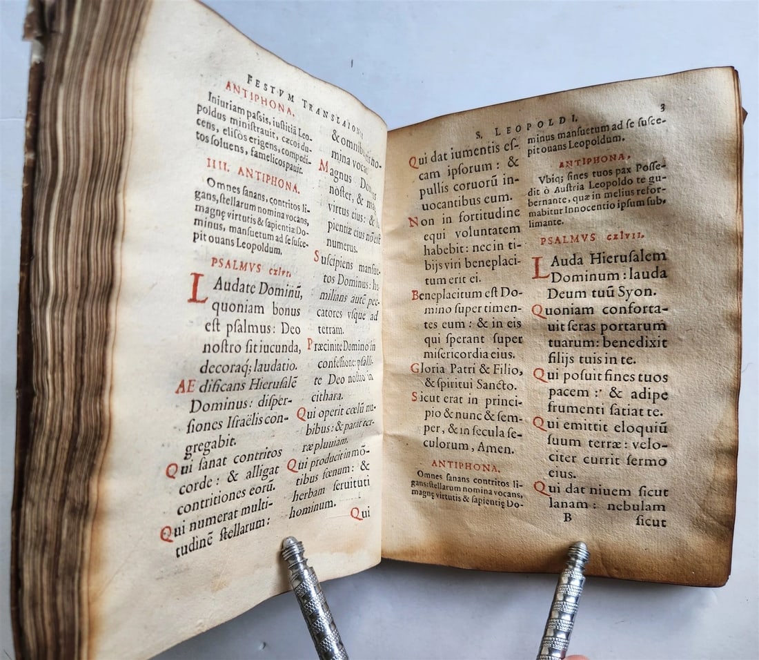 1591 LIFE of ST.LEOPOLD III ILLUSTRATED antique VELLUM BOUND 16th CENTURY - 12