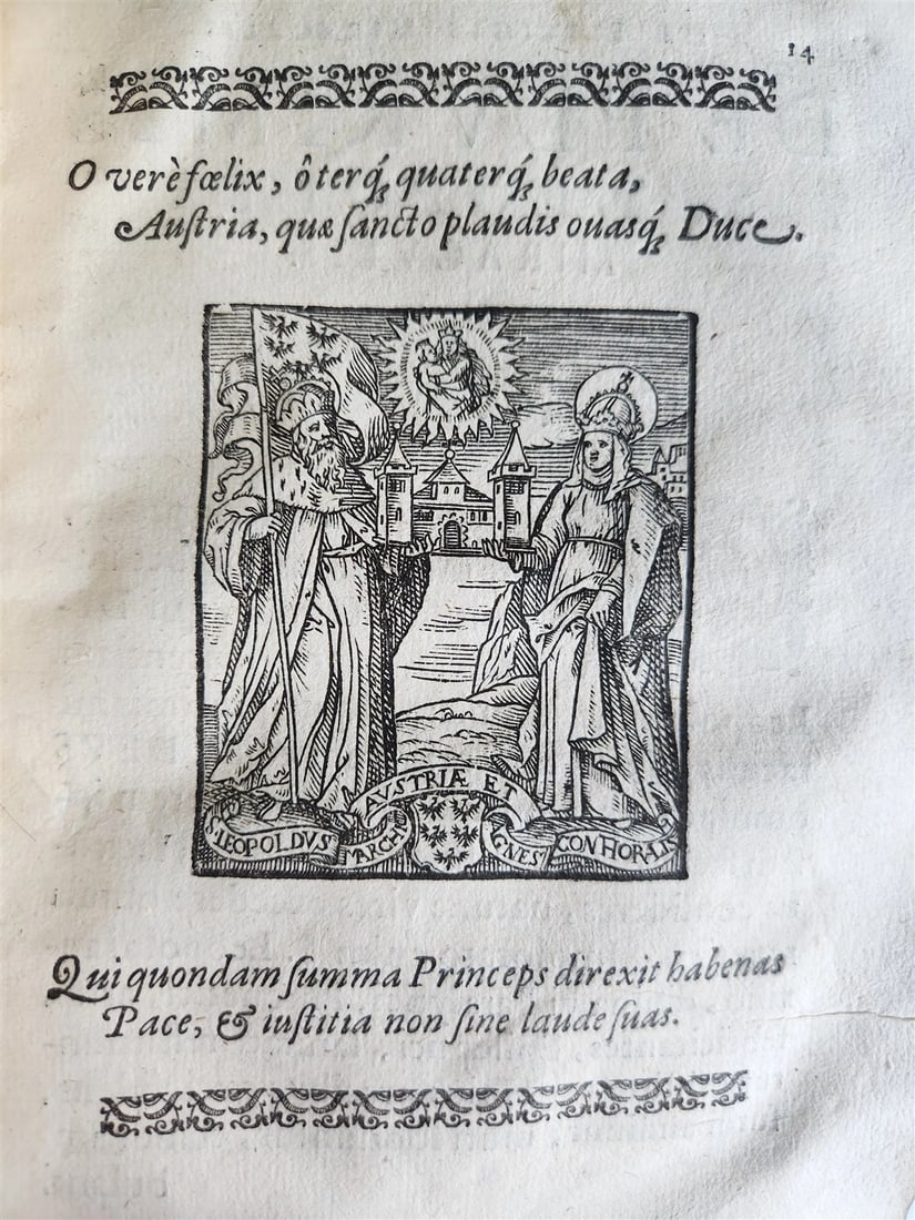 1591 LIFE of ST.LEOPOLD III ILLUSTRATED antique VELLUM BOUND 16th CENTURY - 5