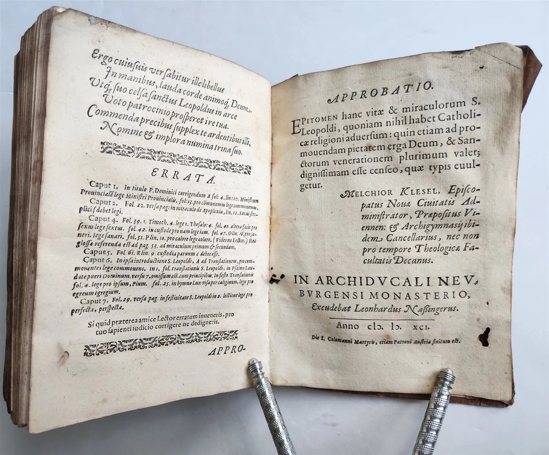 1591 LIFE of ST.LEOPOLD III ILLUSTRATED antique VELLUM BOUND 16th CENTURY - 6