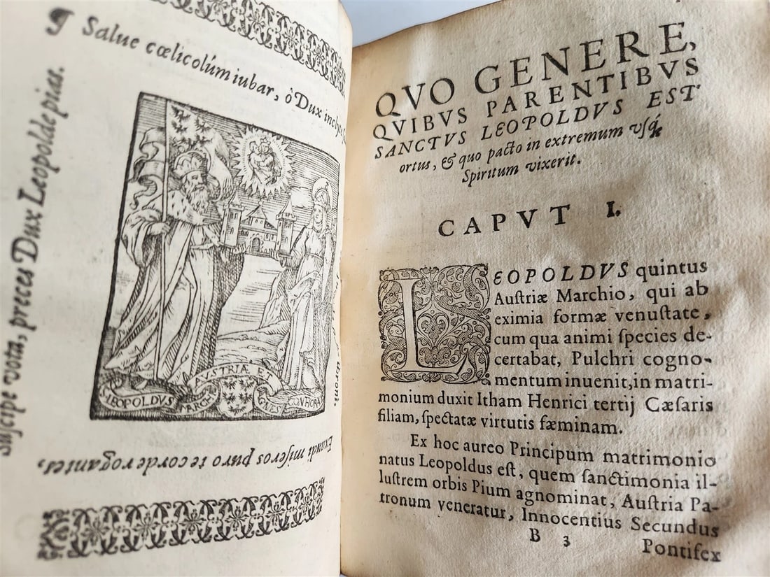1591 LIFE of ST.LEOPOLD III ILLUSTRATED antique VELLUM BOUND 16th CENTURY - 7