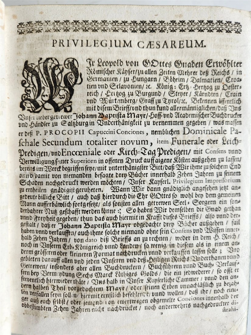 1670 FUNERAL SERMONS by CAPUCHIN FRIAR Prokop von Templin ANTIQUE vellum bound - 4