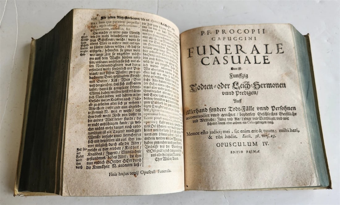 1670 FUNERAL SERMONS by CAPUCHIN FRIAR Prokop von Templin ANTIQUE vellum bound - 8