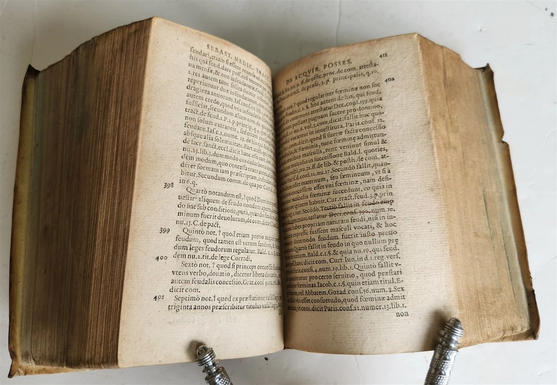 1587 LAW BOOK in LATIN antique LEGAL TREATISE by Ubertino Zuccardi - 6