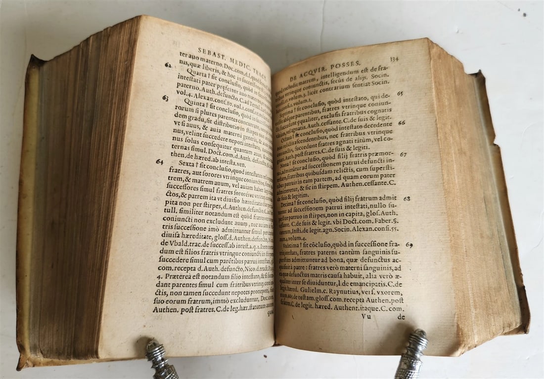 1587 LAW BOOK in LATIN antique LEGAL TREATISE by Ubertino Zuccardi - 7