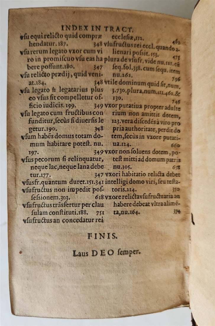 1587 LAW BOOK in LATIN antique LEGAL TREATISE by Ubertino Zuccardi - 9