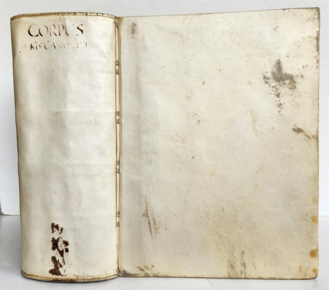1757 CORPUS JURIS CANONICI antique vellum bound LAW BOOK in LATIN - 2