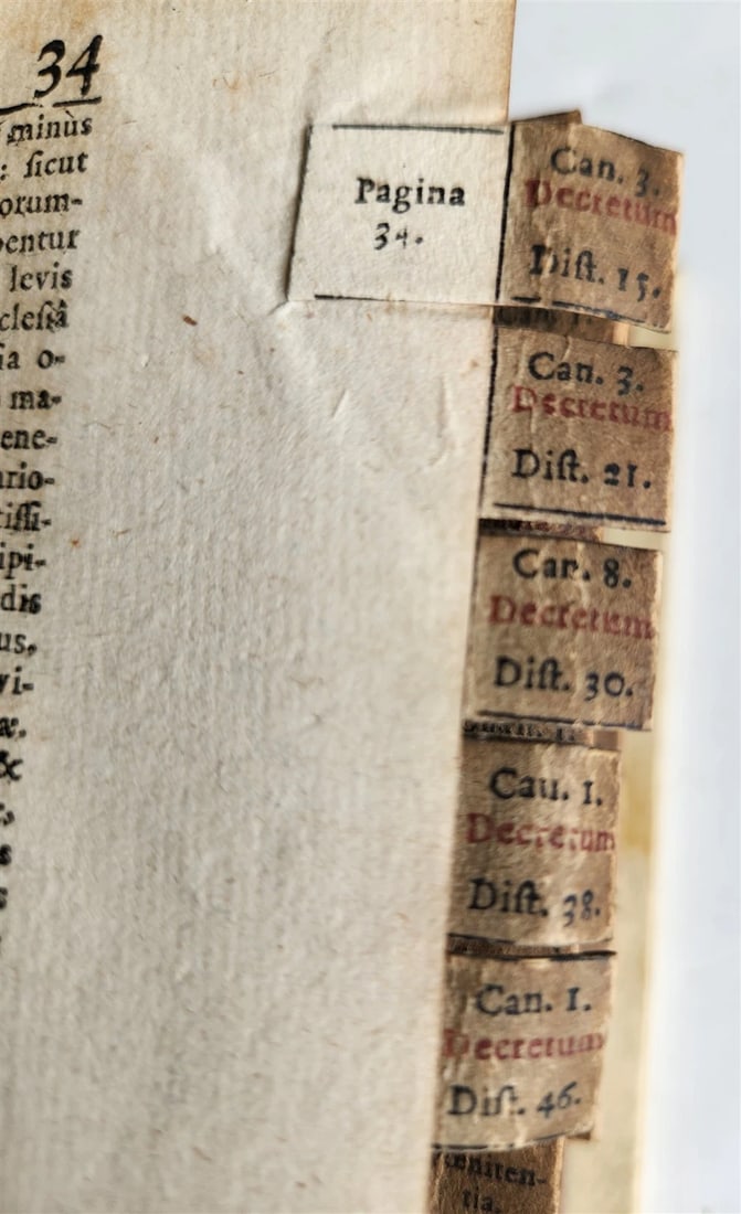1757 CORPUS JURIS CANONICI antique vellum bound LAW BOOK in LATIN - 7