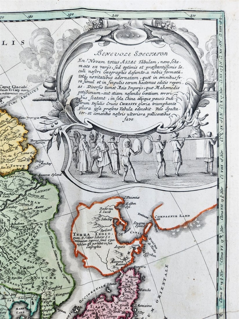 18th CENTURY MAP of ASIA antique ASIAE RECENTISSIMA DELINEATIO - 3