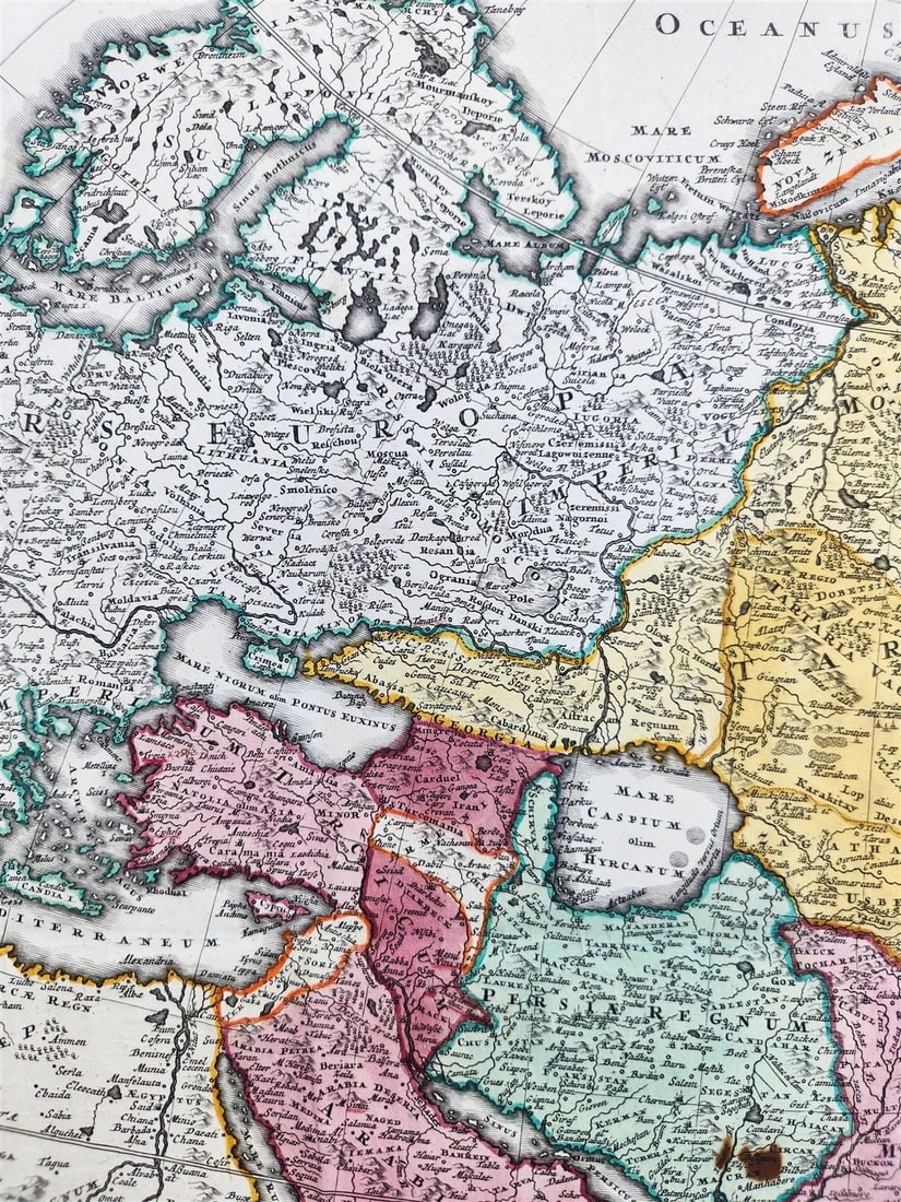 18th CENTURY MAP of ASIA antique ASIAE RECENTISSIMA DELINEATIO - 7