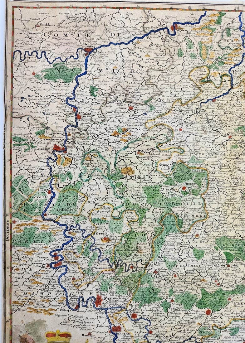 1730 MAP of Luxembourg antique DUCATUS LUXEMBURGI - 4
