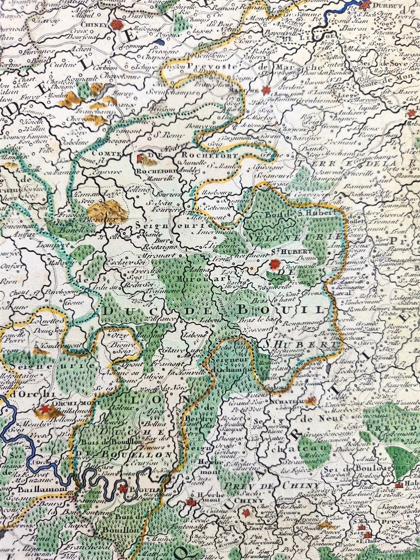 1730 MAP of Luxembourg antique DUCATUS LUXEMBURGI - 6