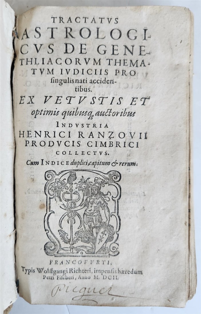 1602 ASTROLOGY TREATISE by Rantzau Henrik antique 17th CENTURY rare (1 of 13)