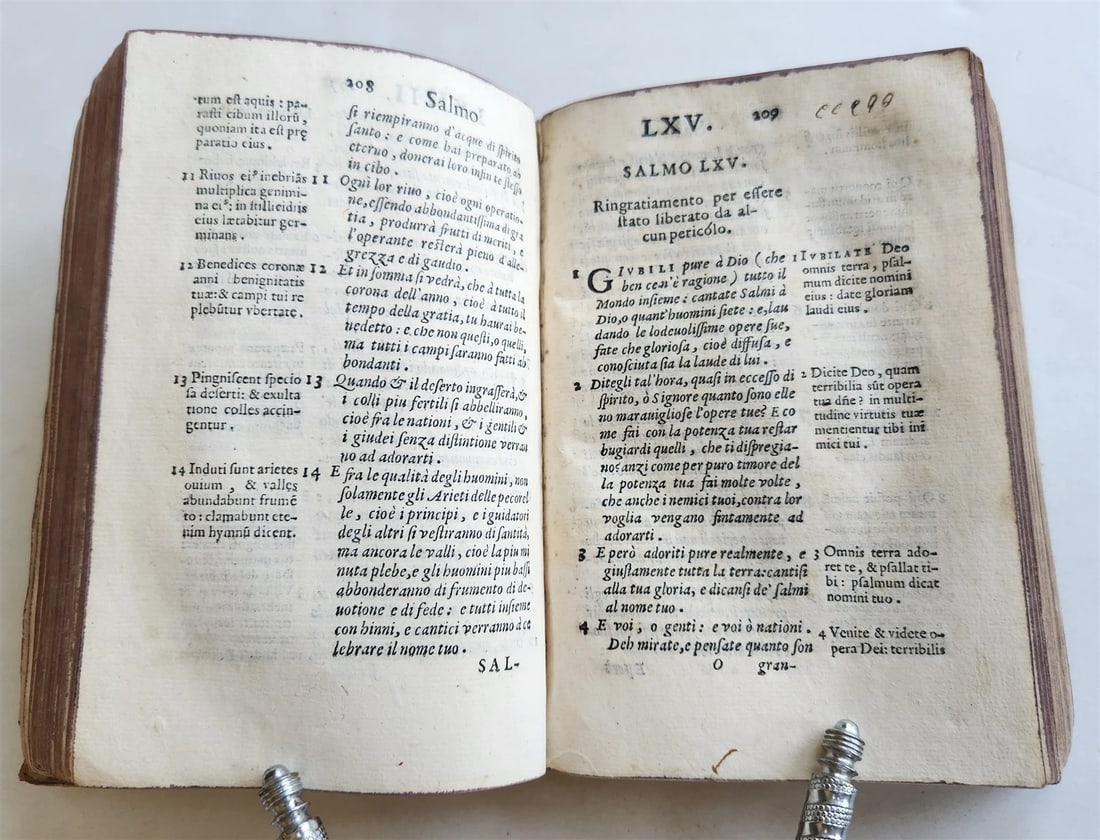 1585 DICHIARATIONE DE I SALMI DI DAVID antique Declaration of Psalms of David - 6