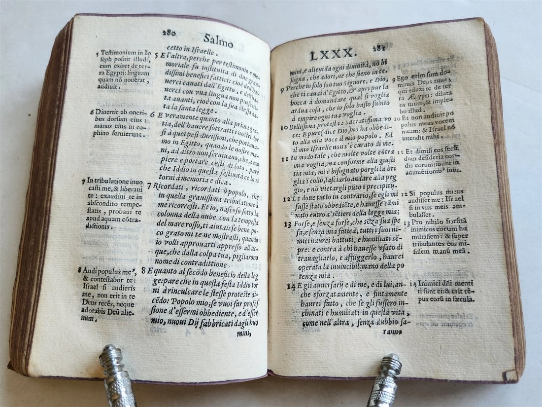 1585 DICHIARATIONE DE I SALMI DI DAVID antique Declaration of Psalms of David - 7