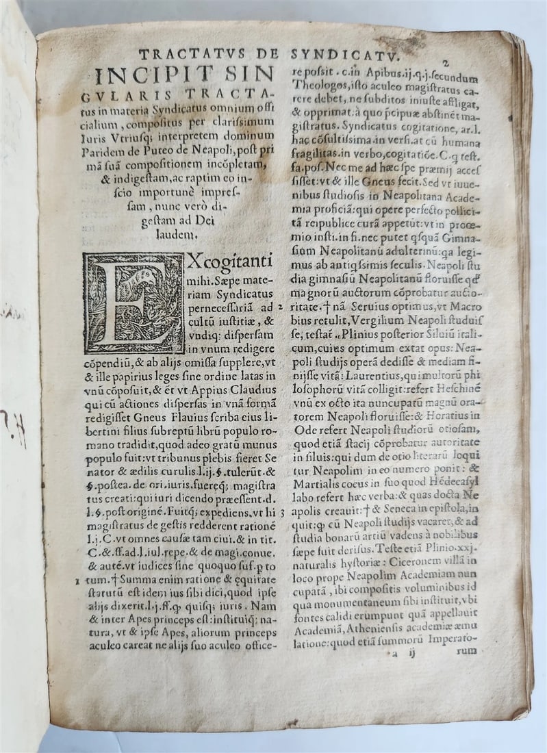 1548 LEGAL TREATISE antique PARIS DE PUTEO de syndicatu NAPLES LAW BOOK - 4
