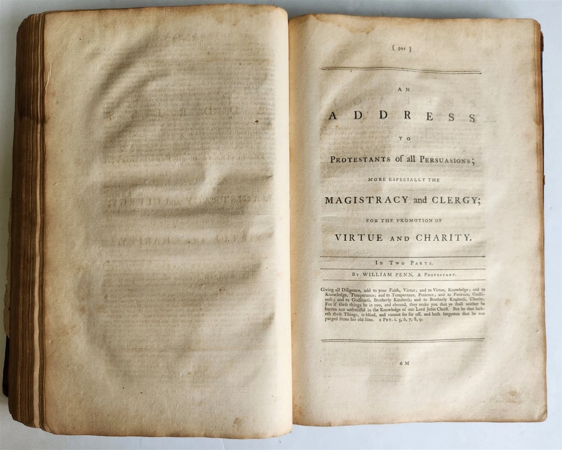 1771 WILLIAM PENN Select Work & Journal of His Life ANTIQUE folio in English - 12