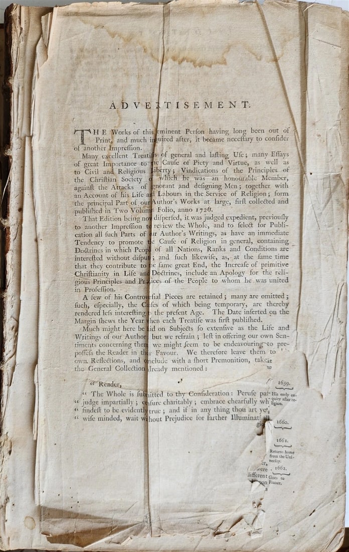 1771 WILLIAM PENN Select Work & Journal of His Life ANTIQUE folio in English - 3