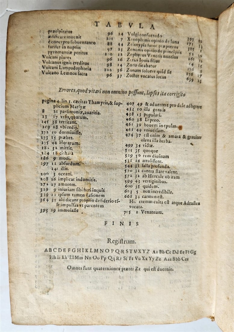 1581 GRECO-ROMAN MYTHOLOGY by Natale Conti ANTIQUE vellum bound 16th century - 10