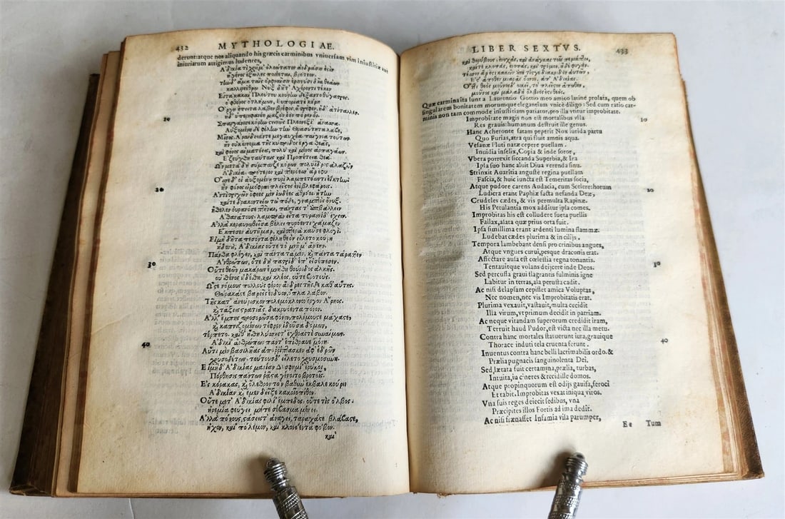 1581 GRECO-ROMAN MYTHOLOGY by Natale Conti ANTIQUE vellum bound 16th century - 6