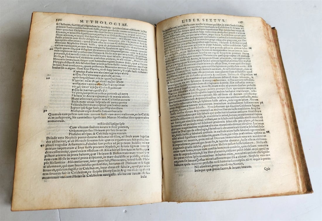 1581 GRECO-ROMAN MYTHOLOGY by Natale Conti ANTIQUE vellum bound 16th century - 7