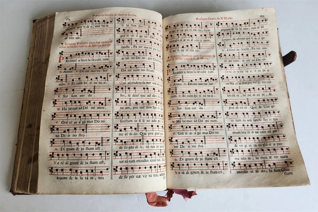 1723 MISSALE ROMANUM antique FOLIO beautiful binding ILLUSTRATED - 13