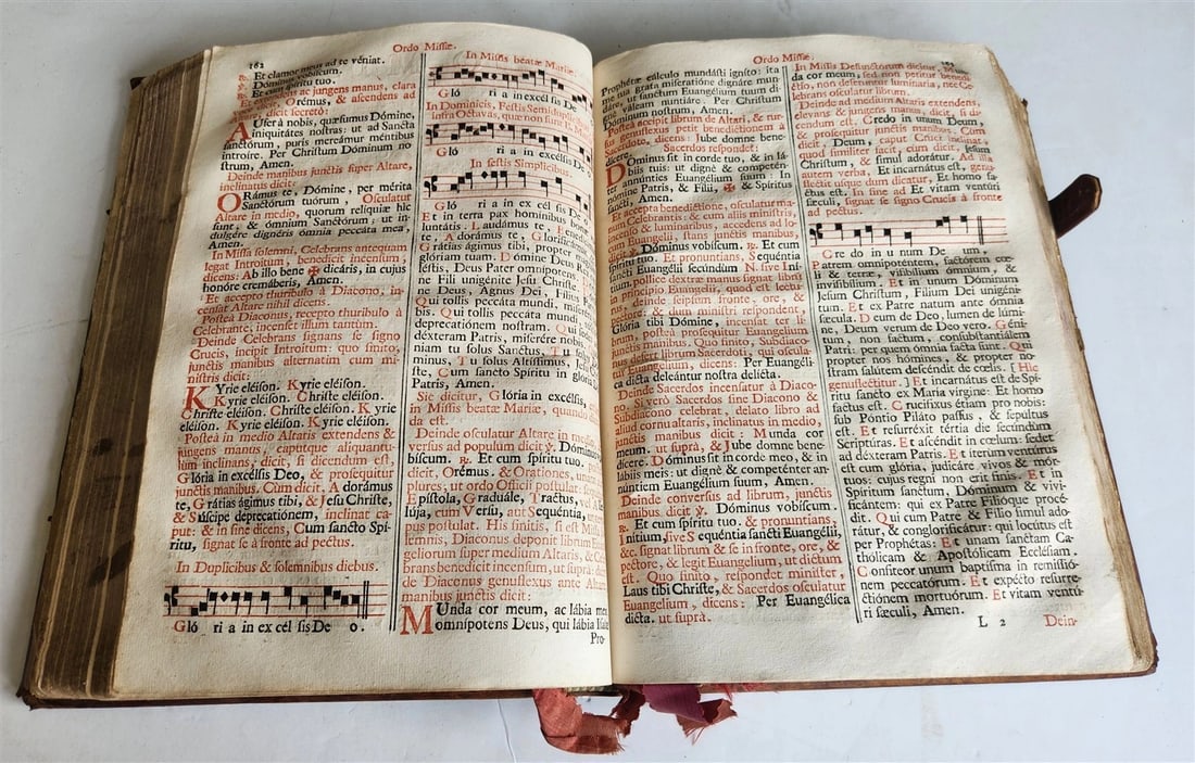 1723 MISSALE ROMANUM antique FOLIO beautiful binding ILLUSTRATED - 14