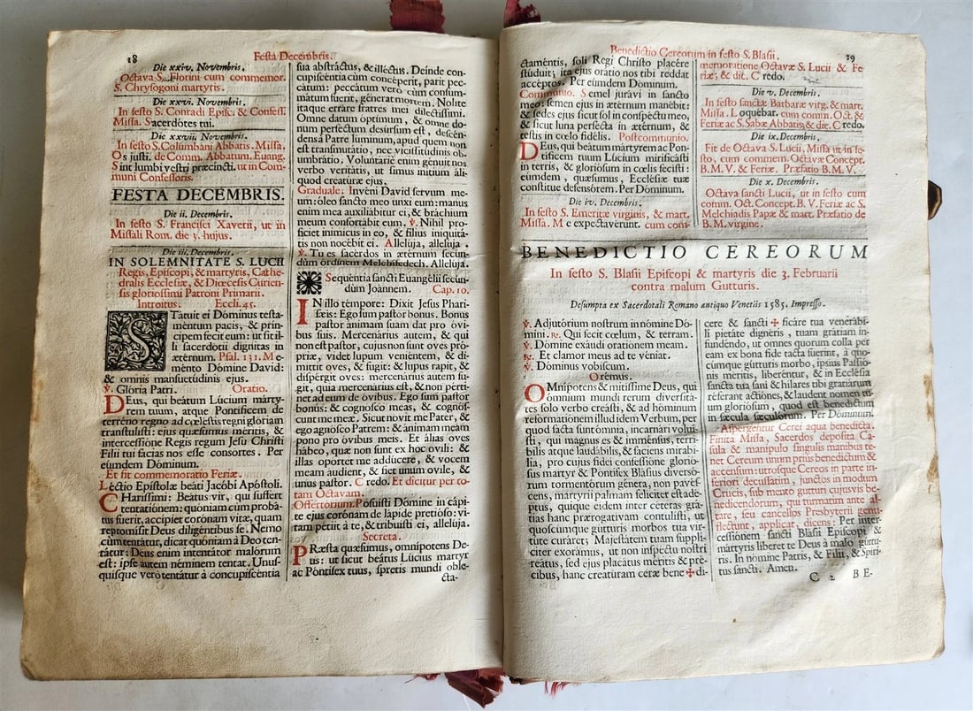 1723 MISSALE ROMANUM antique FOLIO beautiful binding ILLUSTRATED - 17