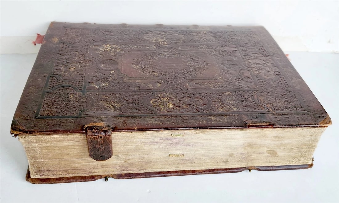 1723 MISSALE ROMANUM antique FOLIO beautiful binding ILLUSTRATED - 6