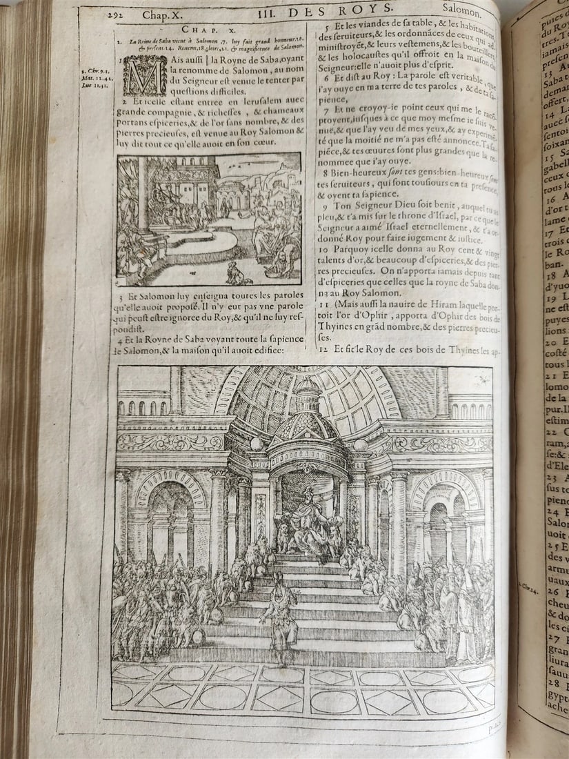 1603 BIBLE in FRENCH ILLUSTRATED FOLIO antique - 17