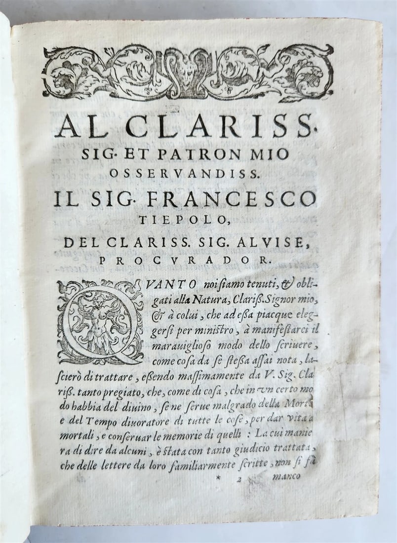 1591 De le lettere familiari by ANNIBAL CARO antique VELLUM BOUND - 5
