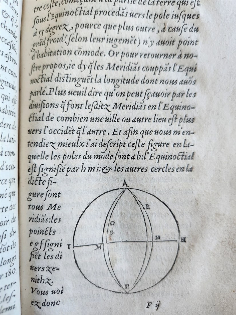 1550 LA SPHERE du MONDE by Alexandre Piccolomini ILLUSTRATED antique ASTRONOMY - 19