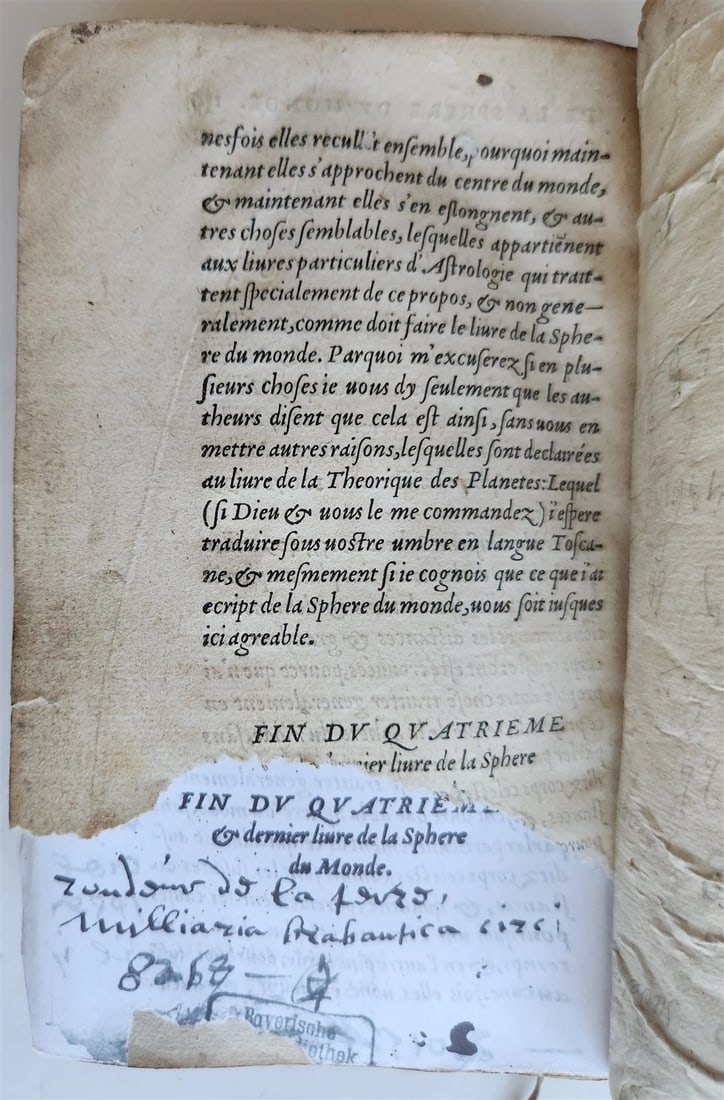 1550 LA SPHERE du MONDE by Alexandre Piccolomini ILLUSTRATED antique ASTRONOMY - 7