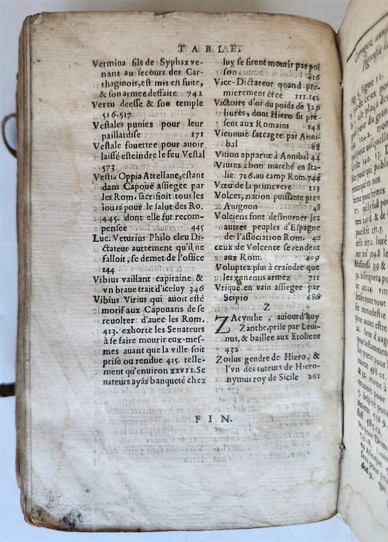 1582 TITE-LIVE PADOUAN 16th CENTURY HISTORY of PUNIC WARS antique VELLUM BOUND - 11