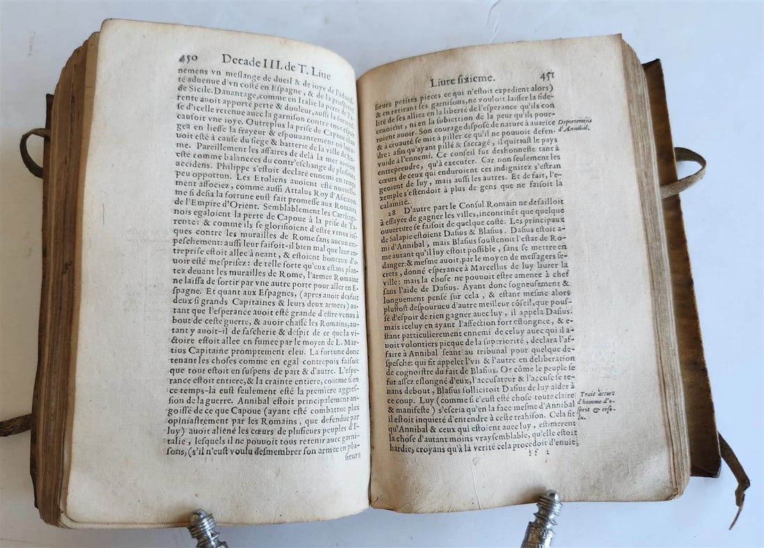 1582 TITE-LIVE PADOUAN 16th CENTURY HISTORY of PUNIC WARS antique VELLUM BOUND - 12
