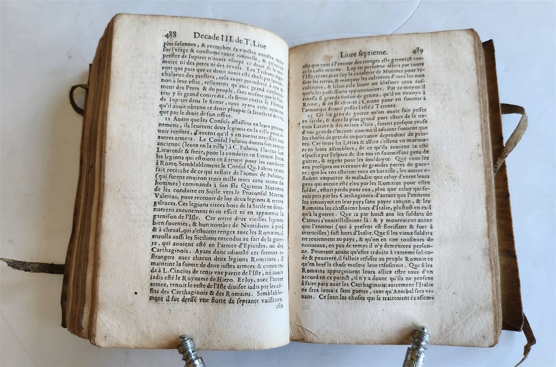 1582 TITE-LIVE PADOUAN 16th CENTURY HISTORY of PUNIC WARS antique VELLUM BOUND - 7