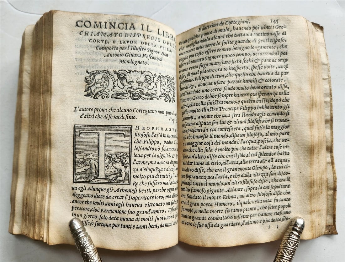 1559 AVISO DE FAVORITI ET DOTTRINA DE CORTIGIANI antique vellum binding 16th C - 10