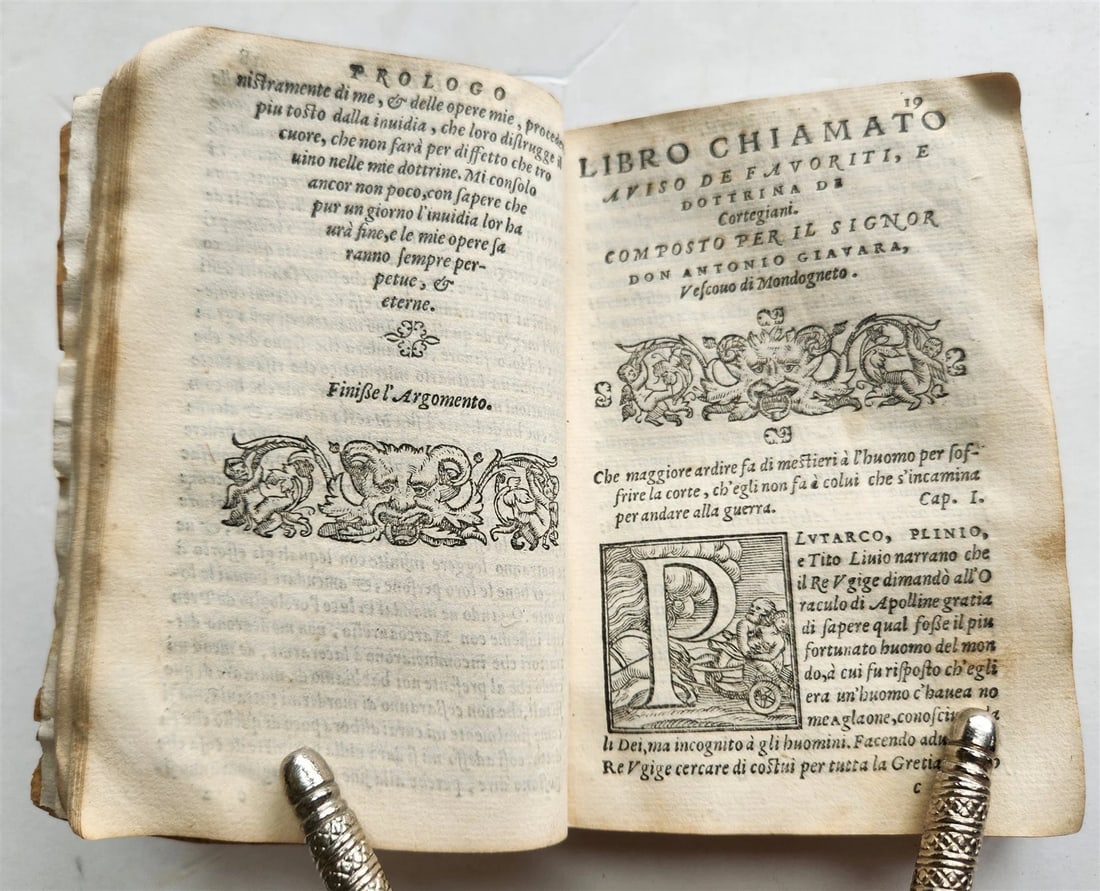 1559 AVISO DE FAVORITI ET DOTTRINA DE CORTIGIANI antique vellum binding 16th C - 8