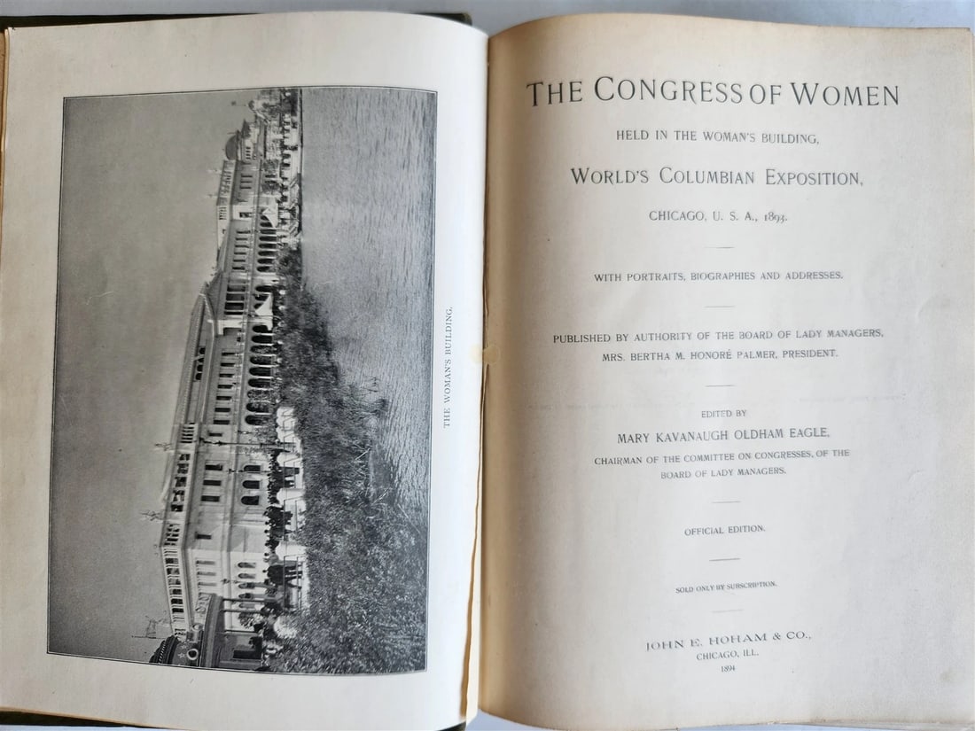 1894 Congress of Women World's Columbian Exposition ANTIQUE Americana (1 of 19)