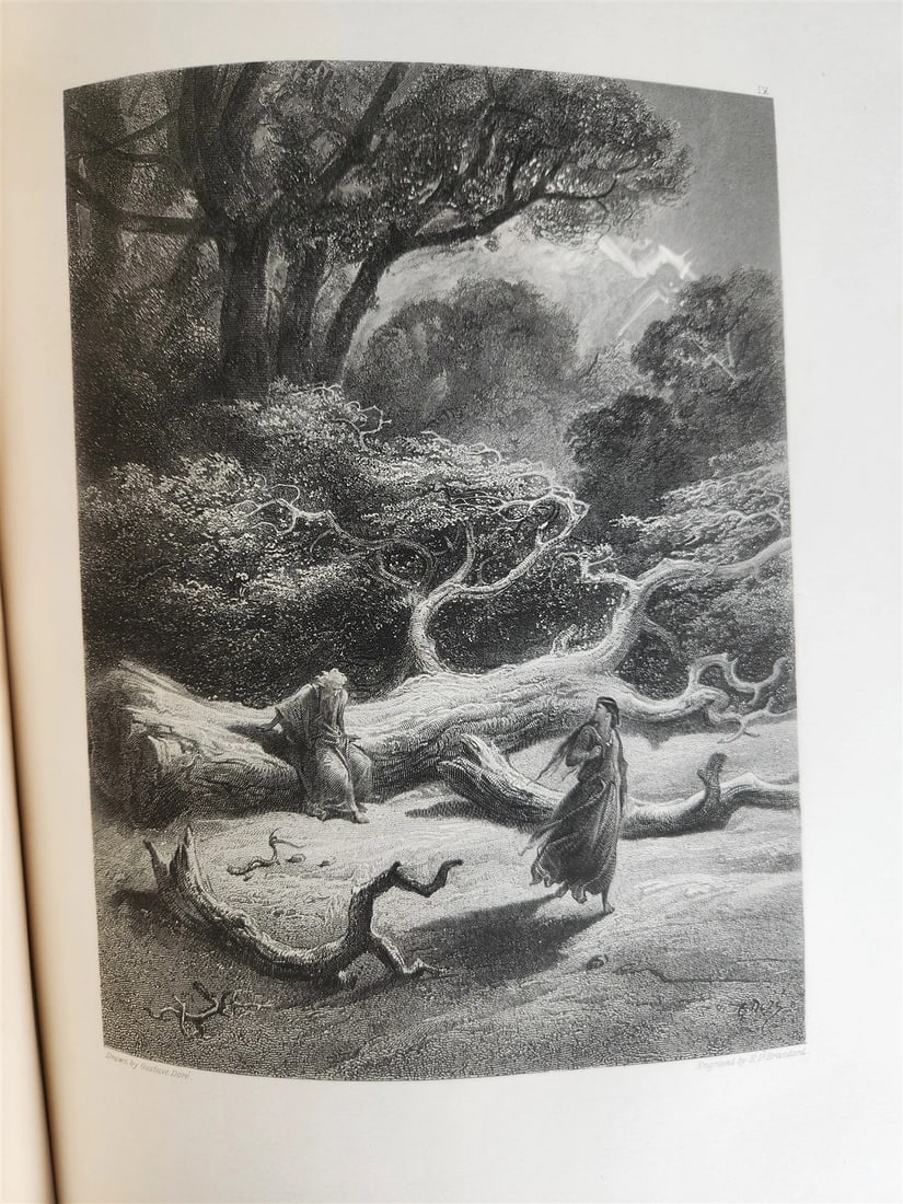 1867 GUSTAVE DORE ILLUSTRATED VIVIEN by ALFRED TENNYSON antique FOLIO poetry - 11