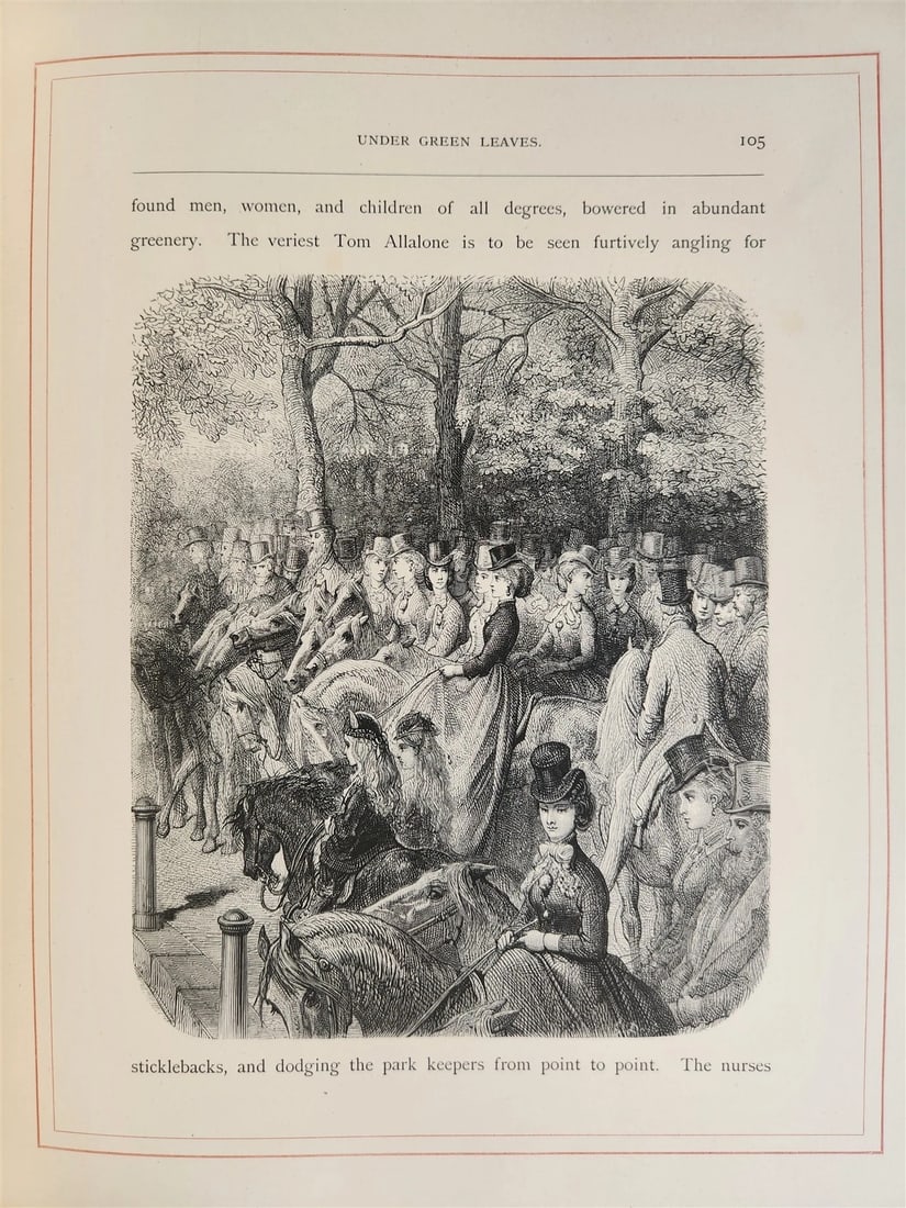 1872 LONDON PILGRIMAGE by B. Jerrold antique ILLUSTRATED by GUSTAVE DORE FOLIO - 13