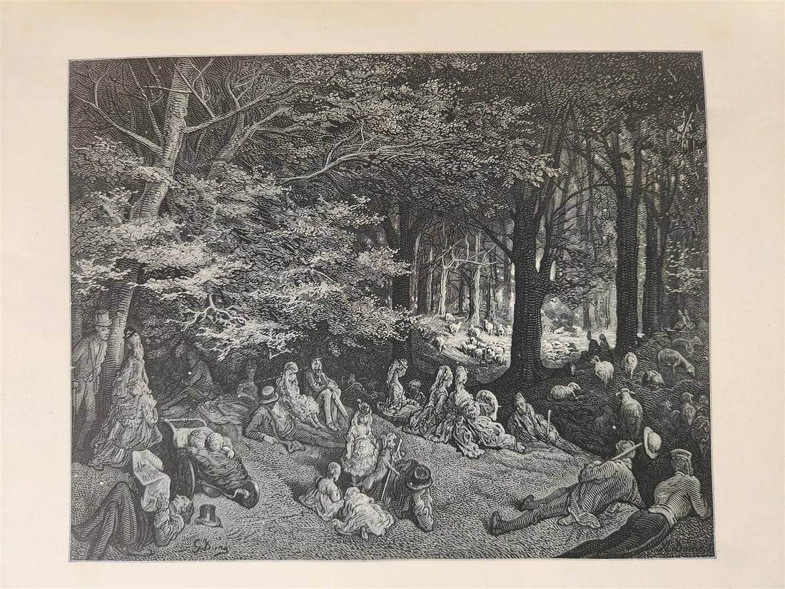 1872 LONDON PILGRIMAGE by B. Jerrold antique ILLUSTRATED by GUSTAVE DORE FOLIO - 14