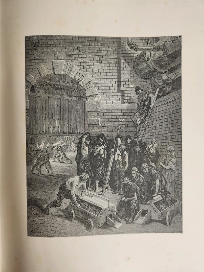 1872 LONDON PILGRIMAGE by B. Jerrold antique ILLUSTRATED by GUSTAVE DORE FOLIO - 18
