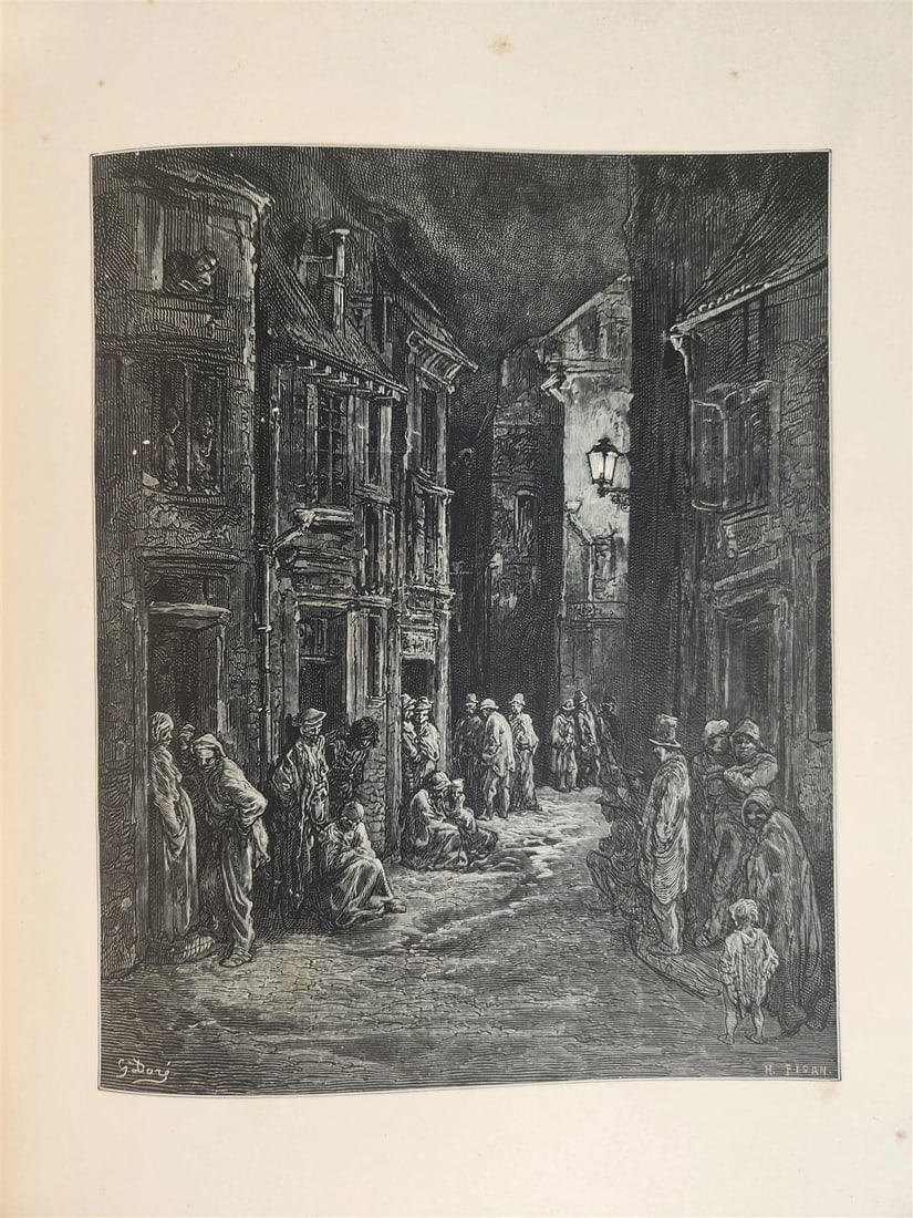 1872 LONDON PILGRIMAGE by B. Jerrold antique ILLUSTRATED by GUSTAVE DORE FOLIO - 5