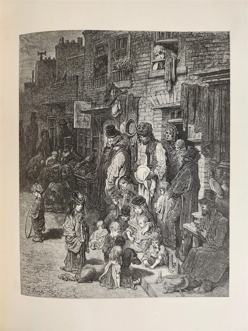 1872 LONDON PILGRIMAGE by B. Jerrold antique ILLUSTRATED by GUSTAVE DORE FOLIO - 7