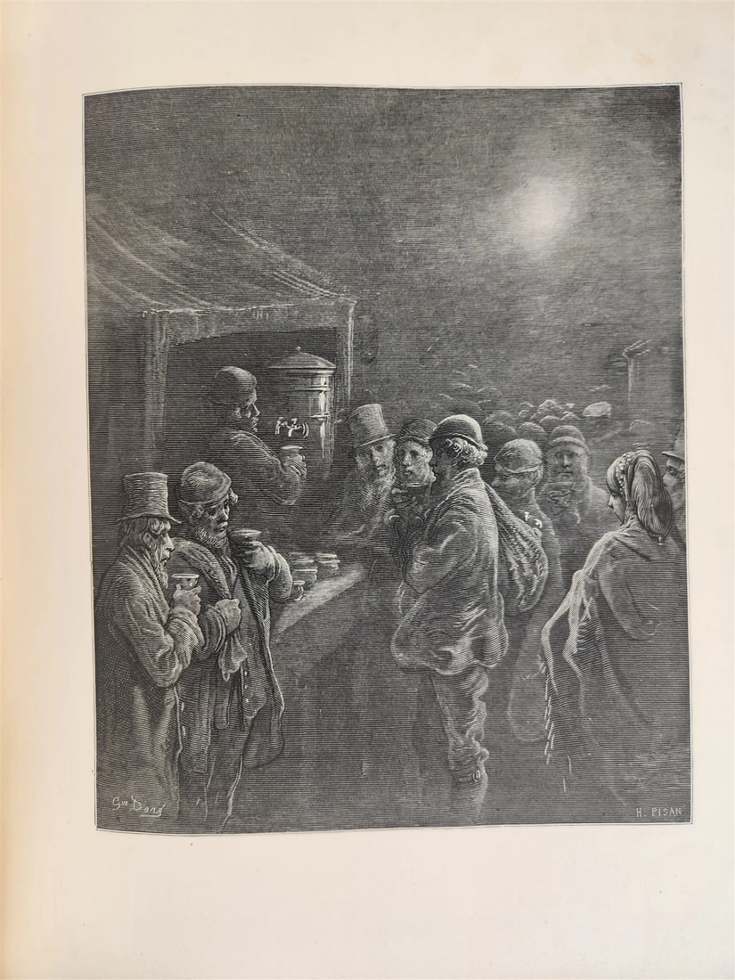 1872 LONDON PILGRIMAGE by B. Jerrold antique ILLUSTRATED by GUSTAVE DORE FOLIO - 8