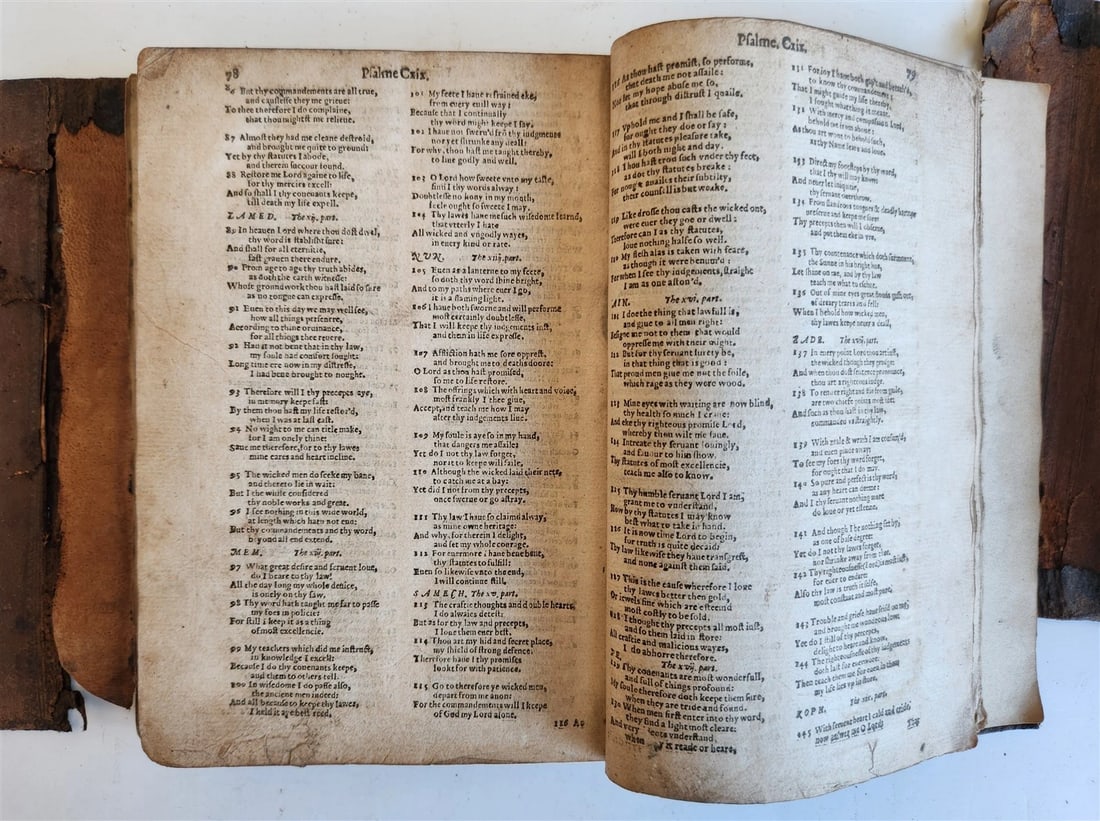 1567 BIBLE in LATIN 2 VOLUMES by PLANTIN antique incl. 1612 R.Barker partial NT - 13