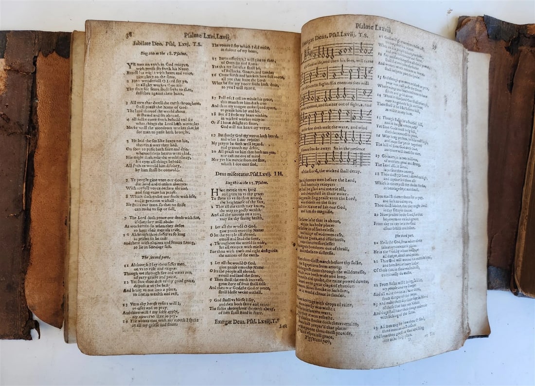 1567 BIBLE in LATIN 2 VOLUMES by PLANTIN antique incl. 1612 R.Barker partial NT - 14