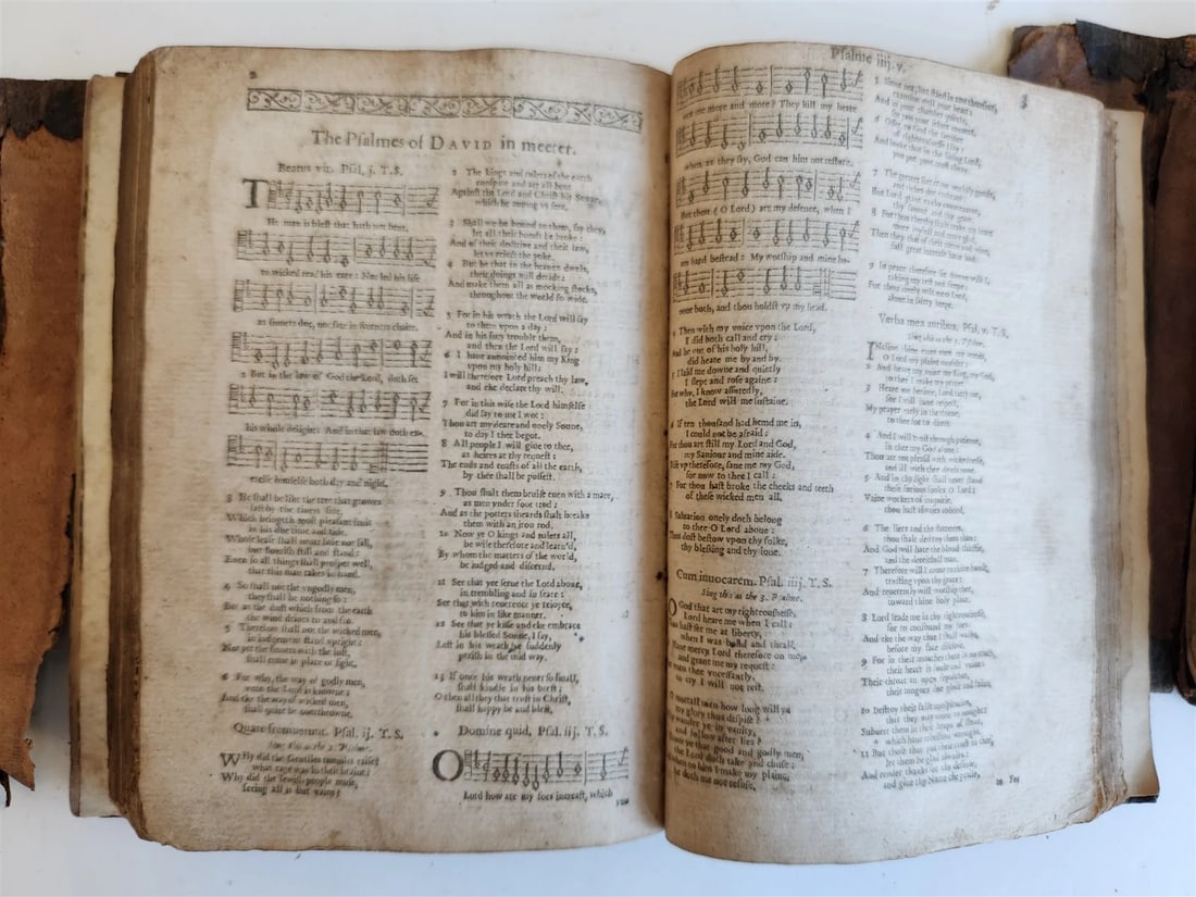1567 BIBLE in LATIN 2 VOLUMES by PLANTIN antique incl. 1612 R.Barker partial NT - 15