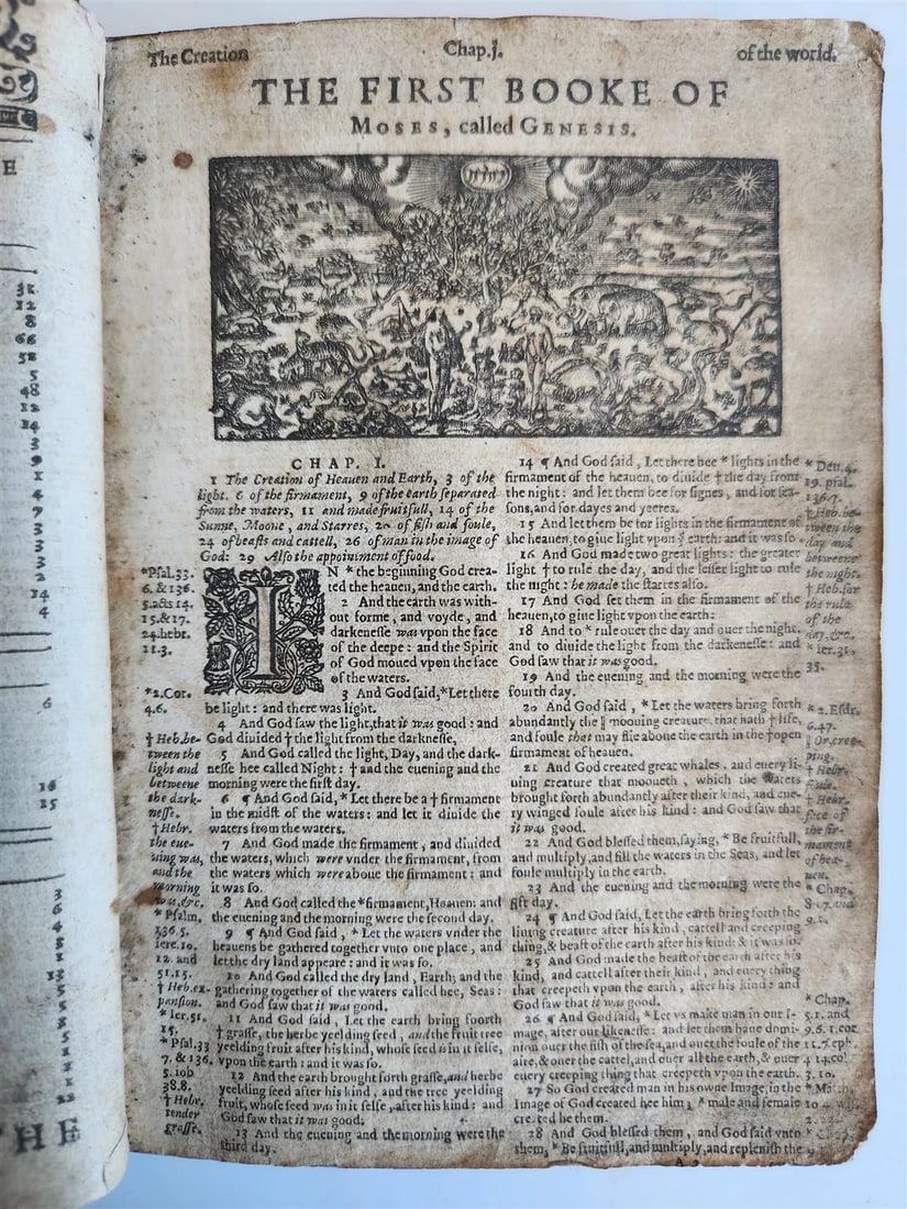 1618 BIBLE in ENGLISH antique OLD & NEW TESTAMENT by Bonham Norton and John Bill - 12