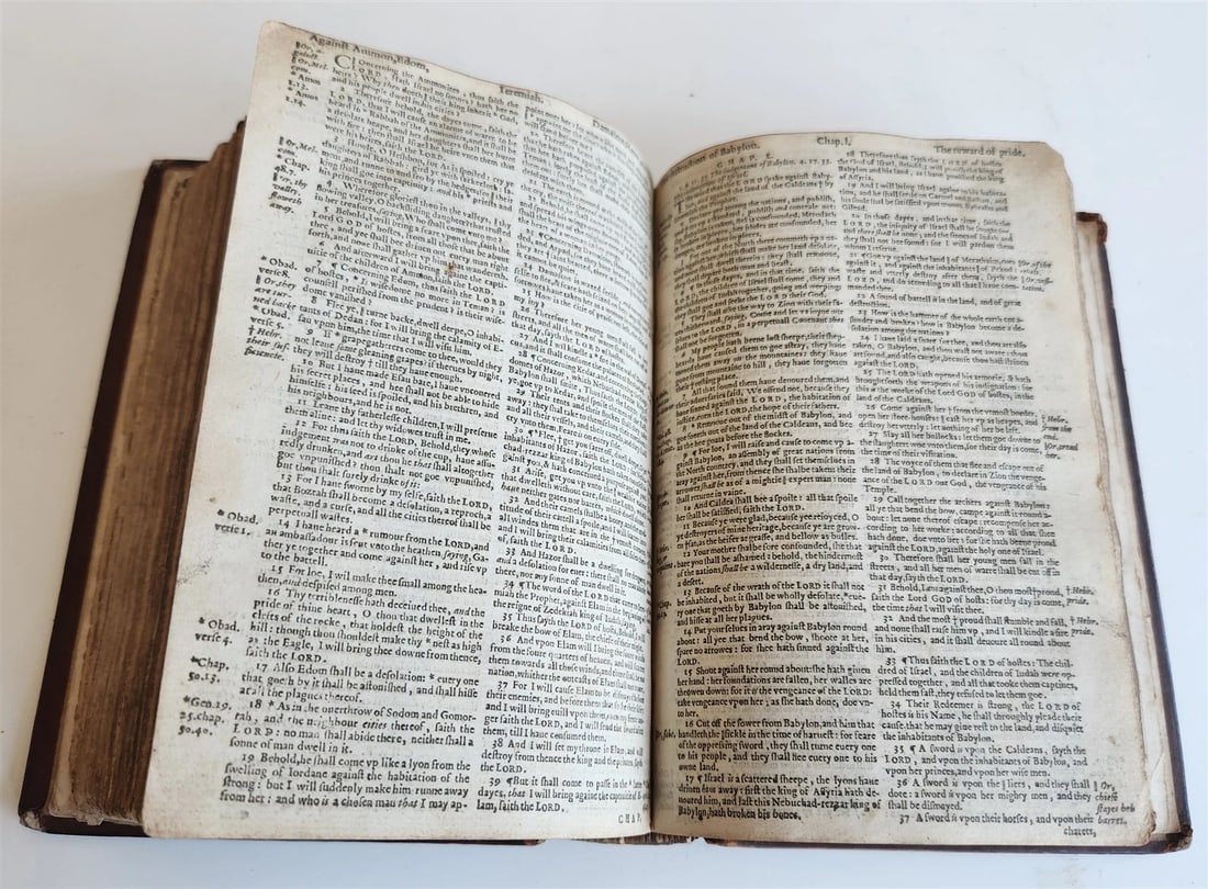 1618 BIBLE in ENGLISH antique OLD & NEW TESTAMENT by Bonham Norton and John Bill - 20